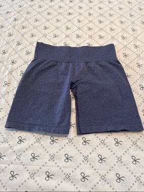 NVGTN Heathered Navy High-Rise Bike Shorts Size Large